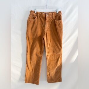 Hollister High Rise Dad Corduroy Pants Camel Brown Women’s 28